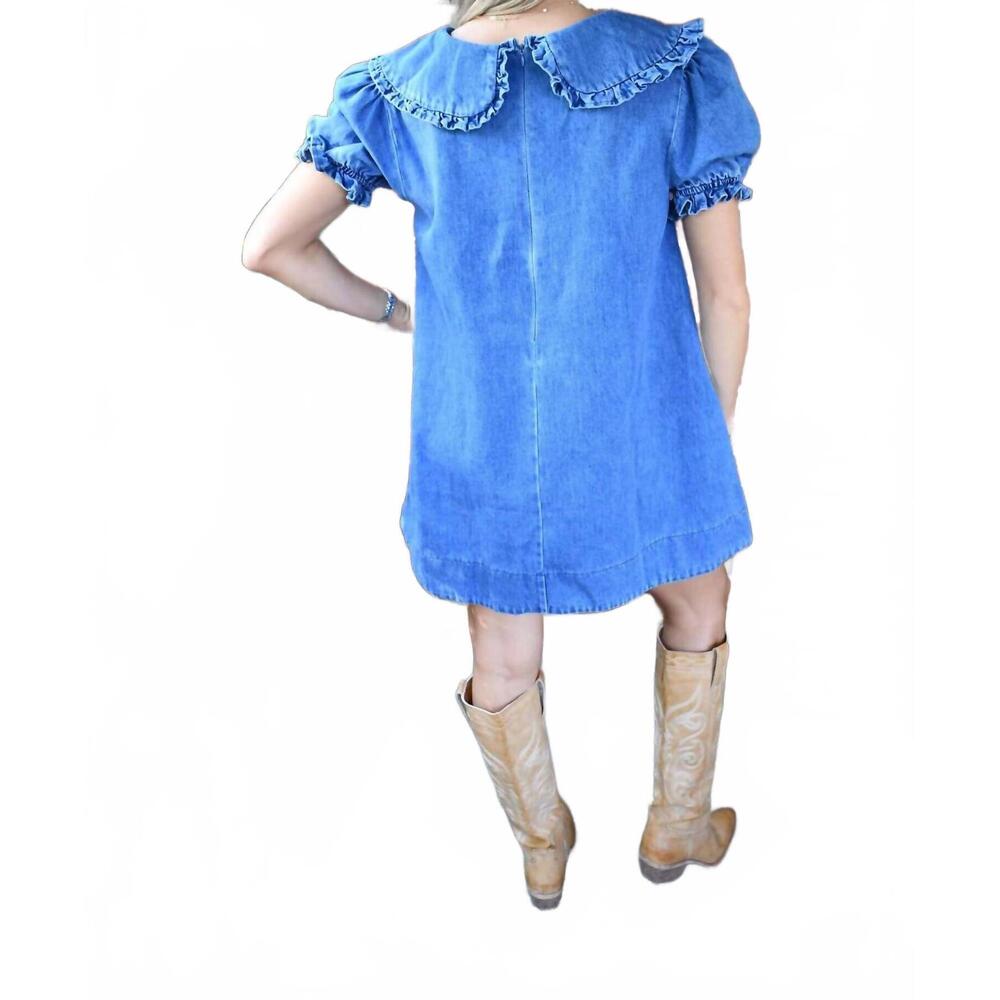 NEW DAY + MOON ally dress in blue denim - Picture 6 of 6